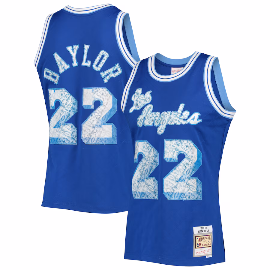 Men's Los Angeles Lakers Elgin Baylor Mitchell & Ness Royal 1996/97 Hardwood Classics NBA 75th Anniversary Diamond Swingman Jersey - ujerseystore