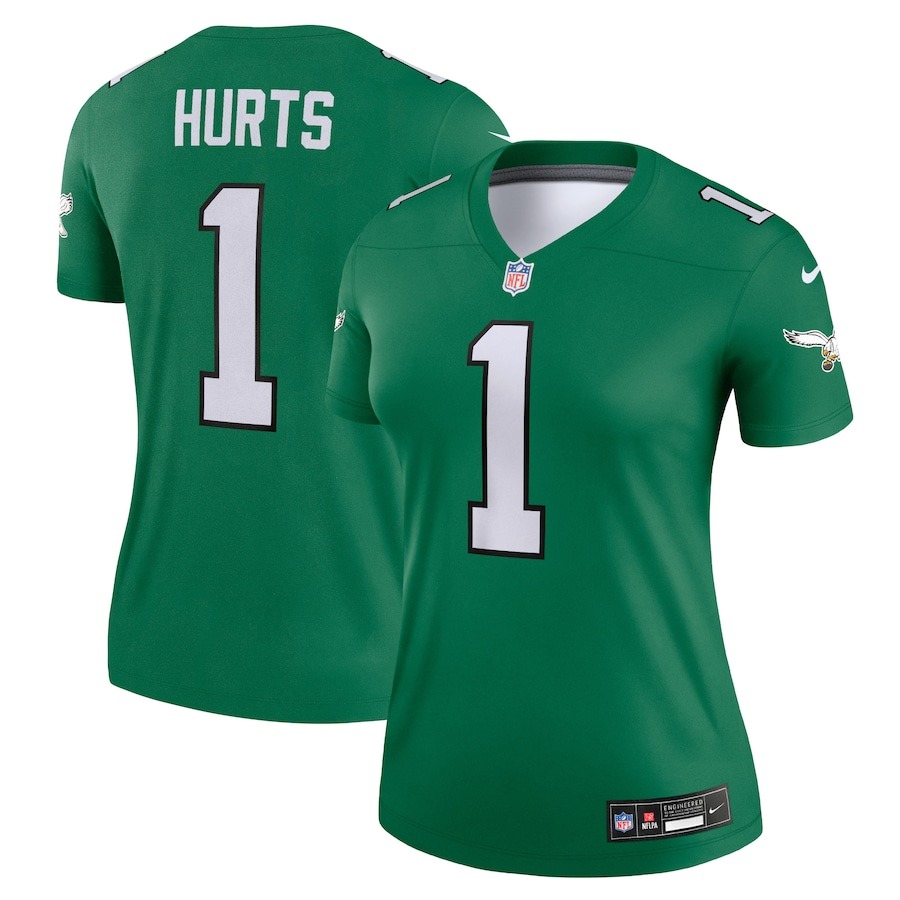 Women's Philadelphia Eagles Jalen Hurts Nike Kelly Green Alternate Legend Player Jersey - ujerseystore