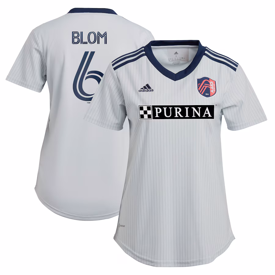 Women's St. Louis City SC Njabulo Blom adidas Gray 2023 The Spirit Kit Replica Jersey - ujerseystore