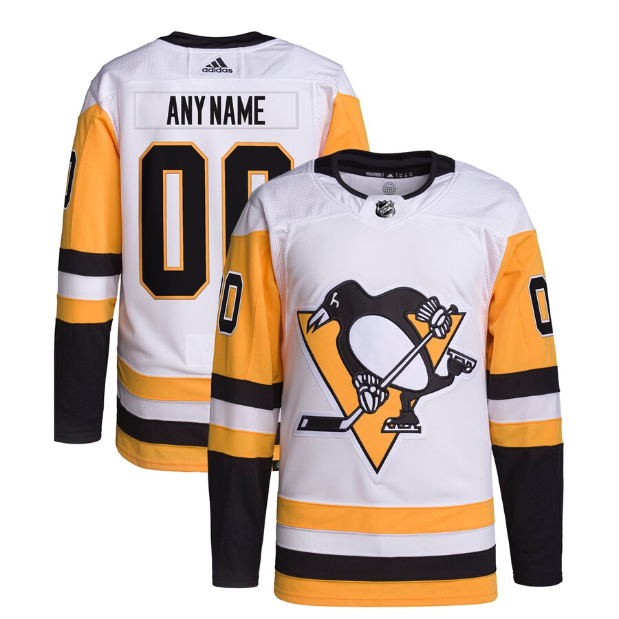 Men's Pittsburgh Penguins  adidas White Away Custom Primegreen Authentic Pro Jersey - ujerseystore