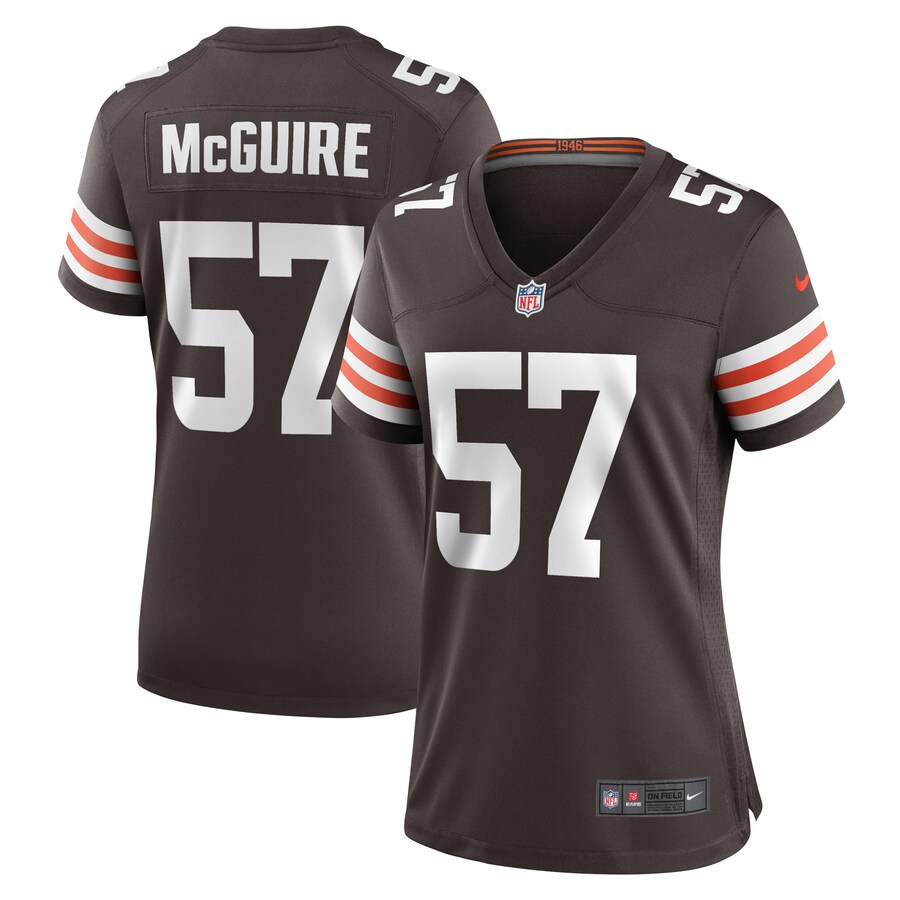 Women's Cleveland Browns Isaiah McGuire Nike  Brown Team Game Jersey - ujerseystore