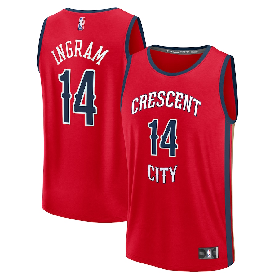 Men's New Orleans Pelicans Brandon Ingram Fanatics Red Fast Break Replica Player Jersey - Statement Edition - ujerseystore