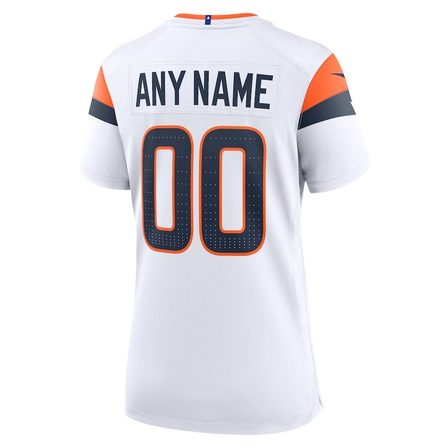 Women's Denver Broncos  Nike White Custom Game Jersey - ujerseystore