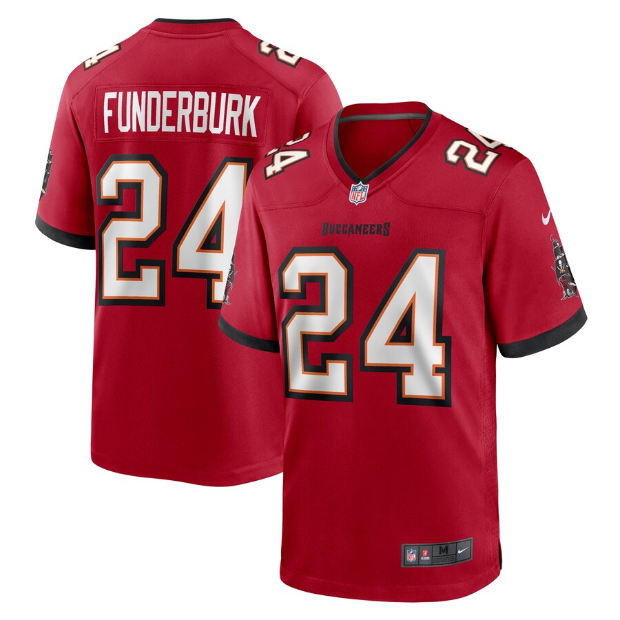 Men's Tampa Bay Buccaneers Tyrek Funderburk Nike Red Game Jersey - ujerseystore