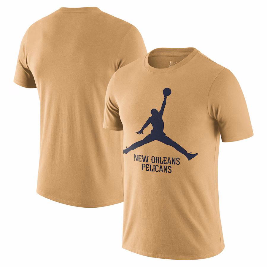 Men's New Orleans Pelicans Nike Gold Essential Jumpman T-Shirt - ujerseystore