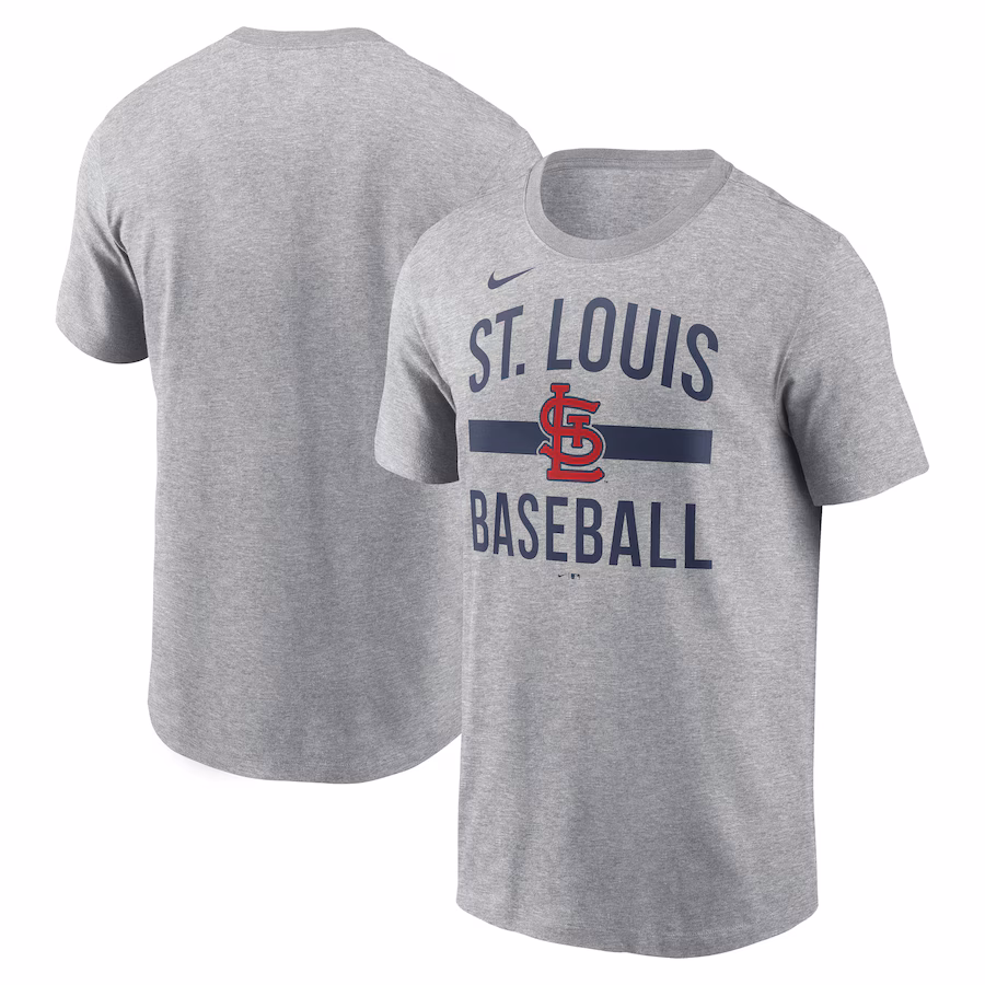 Men's St. Louis Cardinals Nike Heather Gray Arched T-Shirt - ujerseystore