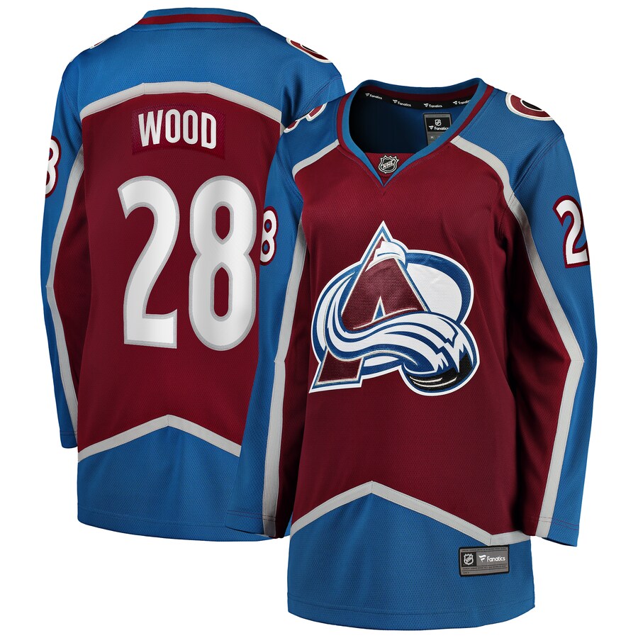 Women's Colorado Avalanche Miles Wood Fanatics Branded Maroon Home Breakaway Player Jersey - ujerseystore