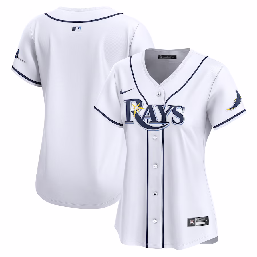 Women's Tampa Bay Rays Nike White Home Limited Jersey - ujerseystore
