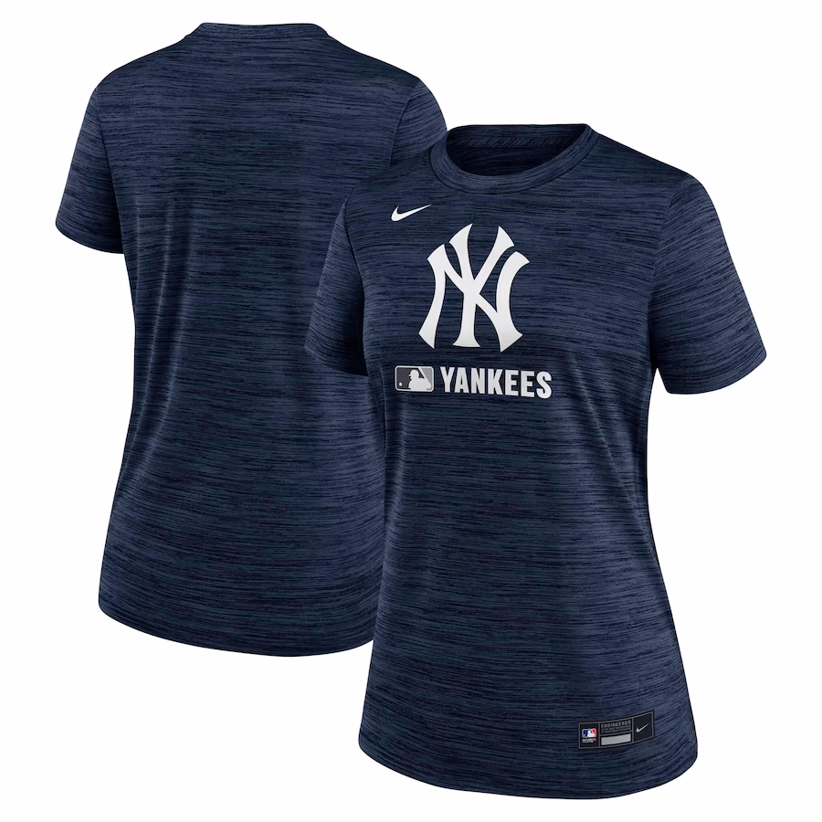 Women's New York Yankees Nike Navy Authentic Collection Velocity Performance T-Shirt - ujerseystore