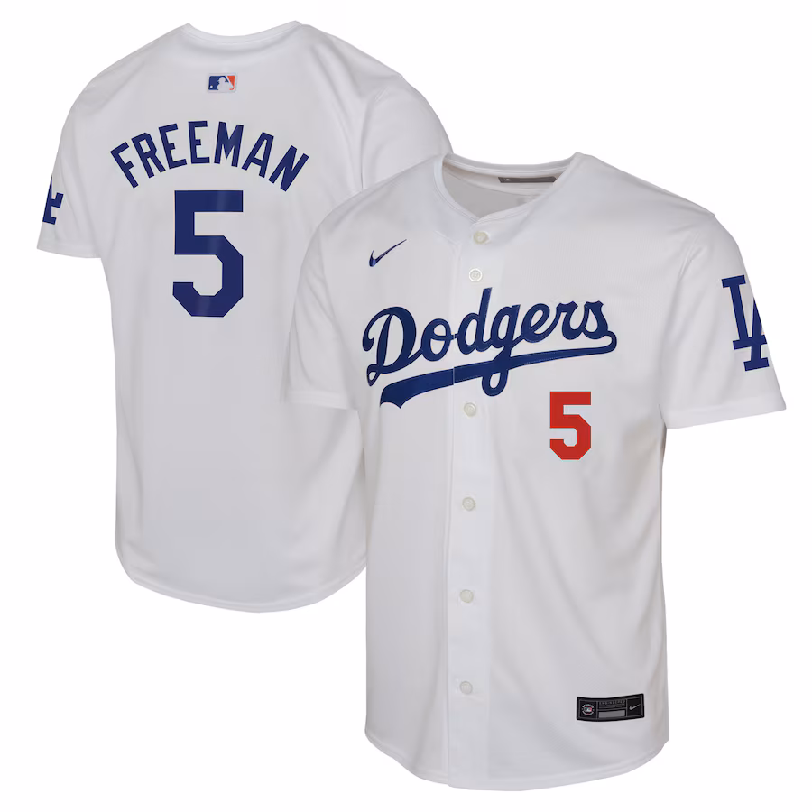 Youth Los Angeles Dodgers Freddie Freeman Nike White Home Limited Player Jersey - ujerseystore