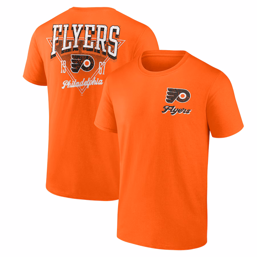 Men's Philadelphia Flyers Orange Never Over T-Shirt - ujerseystore