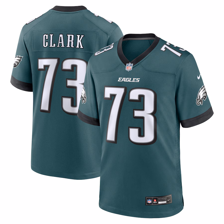 Men's Philadelphia Eagles Le'Raven Clark Nike Midnight Green Team Game Jersey - ujerseystore