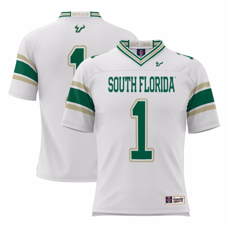 #1 South Florida Bulls GameDay Greats Youth Football Jersey - White - ujerseystore