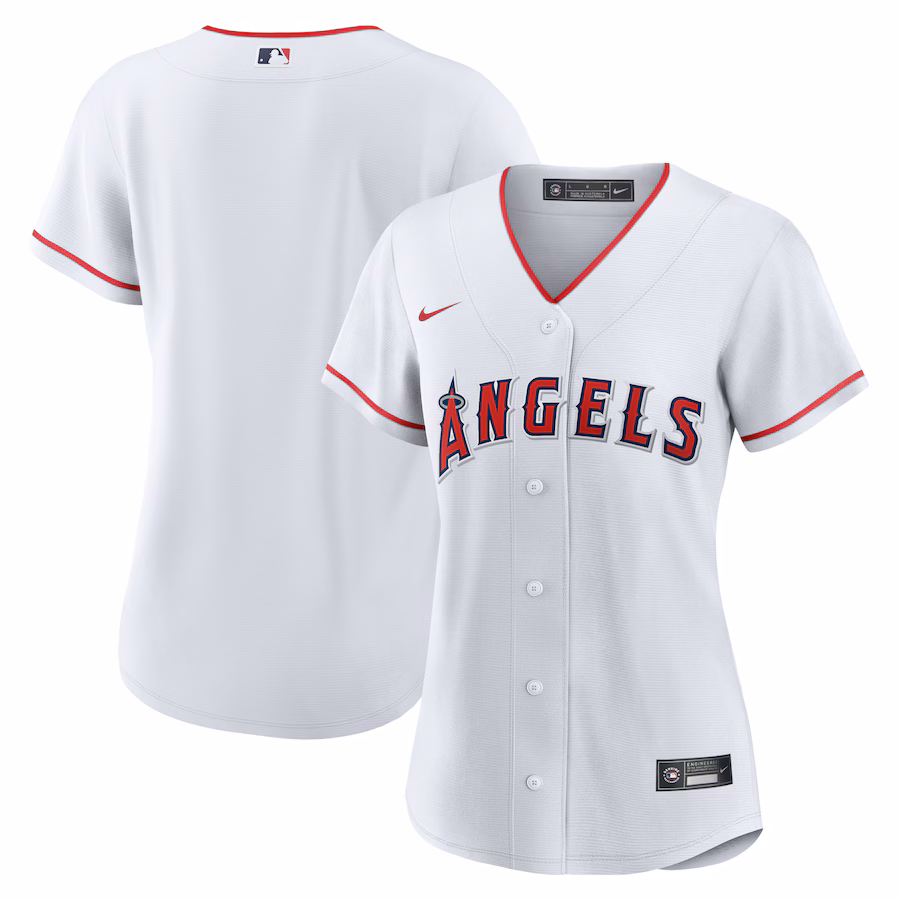 Women's Los Angeles Angels Nike White Home Replica Team Jersey - ujerseystore