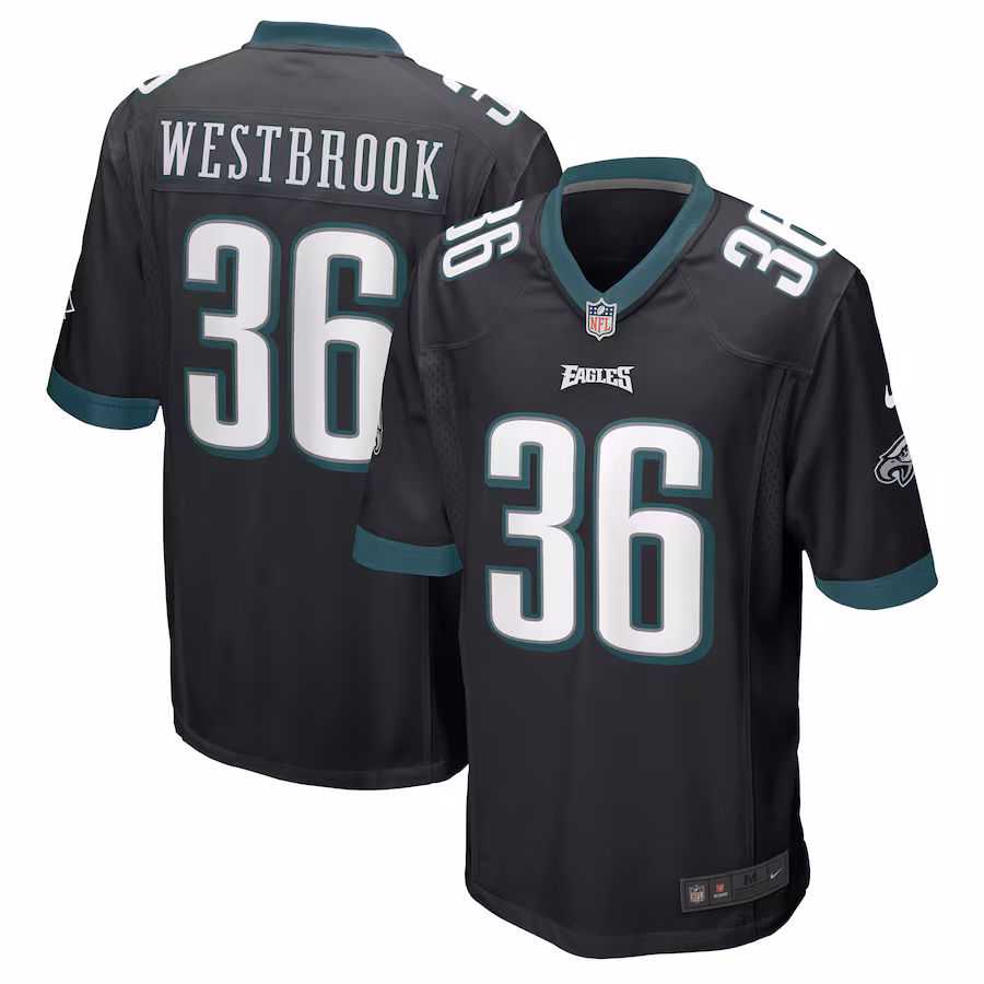 Men's Philadelphia Eagles Brian Westbrook Nike Black Retired Player Alternate Game Jersey - ujerseystore