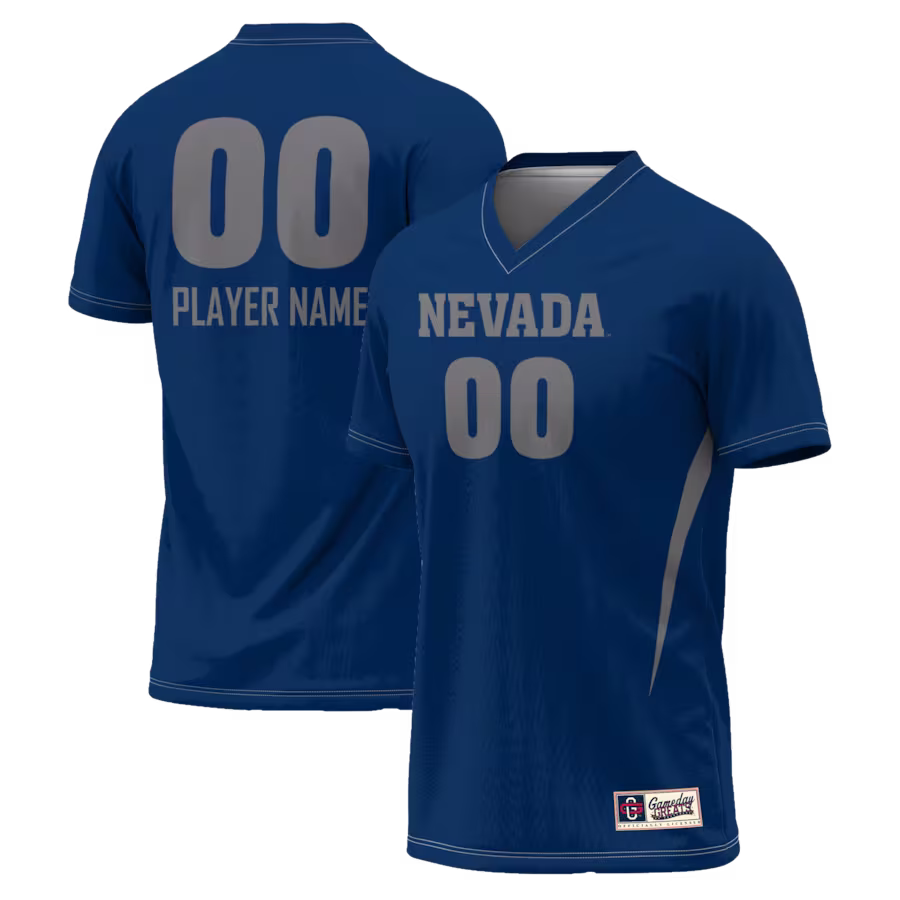 Nevada Wolf Pack GameDay Greats Unisex NIL Pick-A-Player Lightweight Women's Soccer Jersey - Navy - ujerseystore