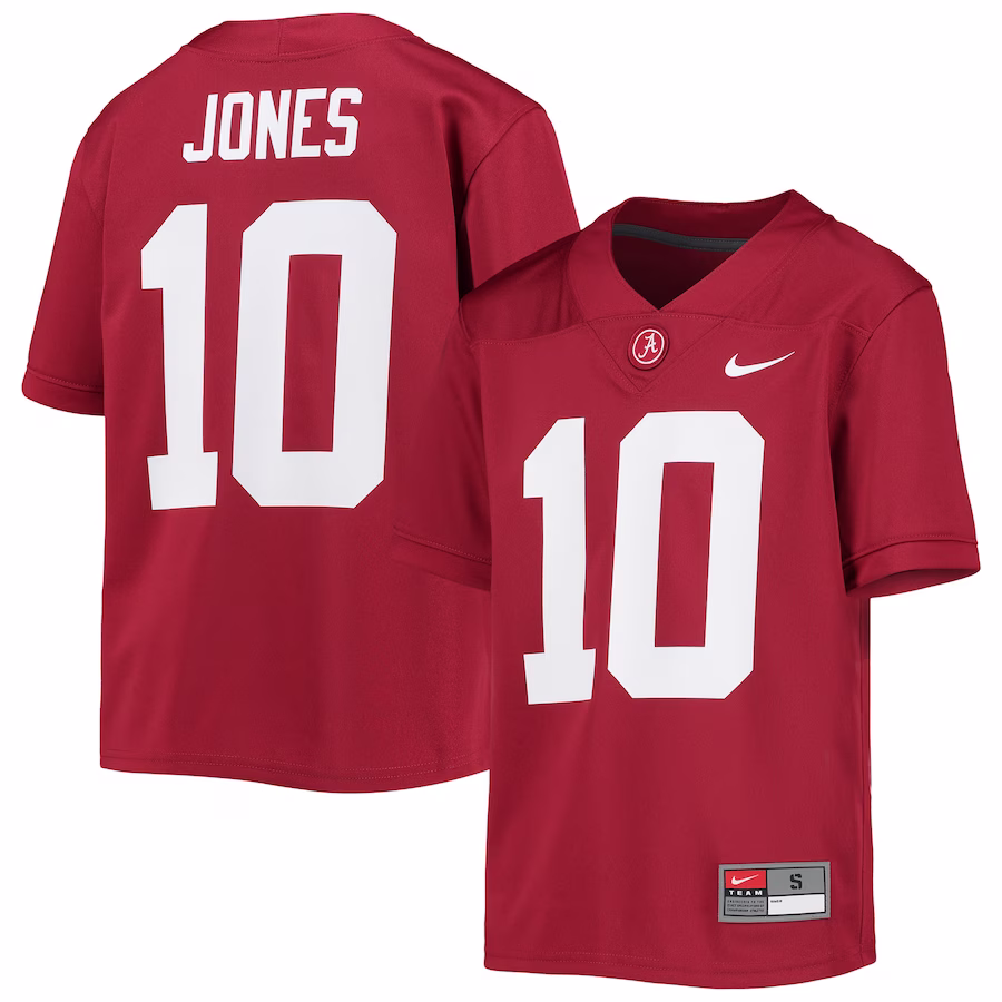 Mac Jones Alabama Crimson Tide Nike Youth Alumni Jersey - Crimson - ujerseystore