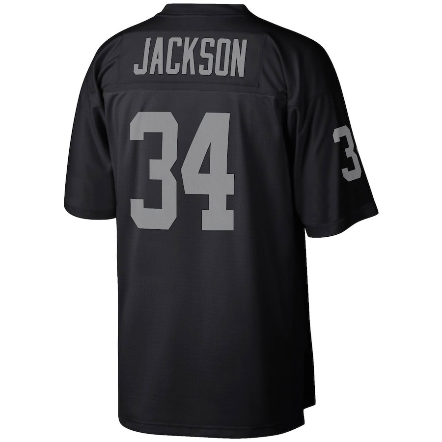 Men's Las Vegas Raiders Bo Jackson Mitchell & Ness Black Legacy Replica Jersey - ujerseystore