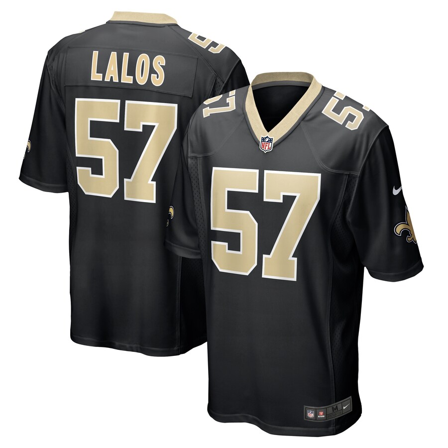 Men's New Orleans Saints Niko Lalos Nike  Black Team Game Jersey - ujerseystore