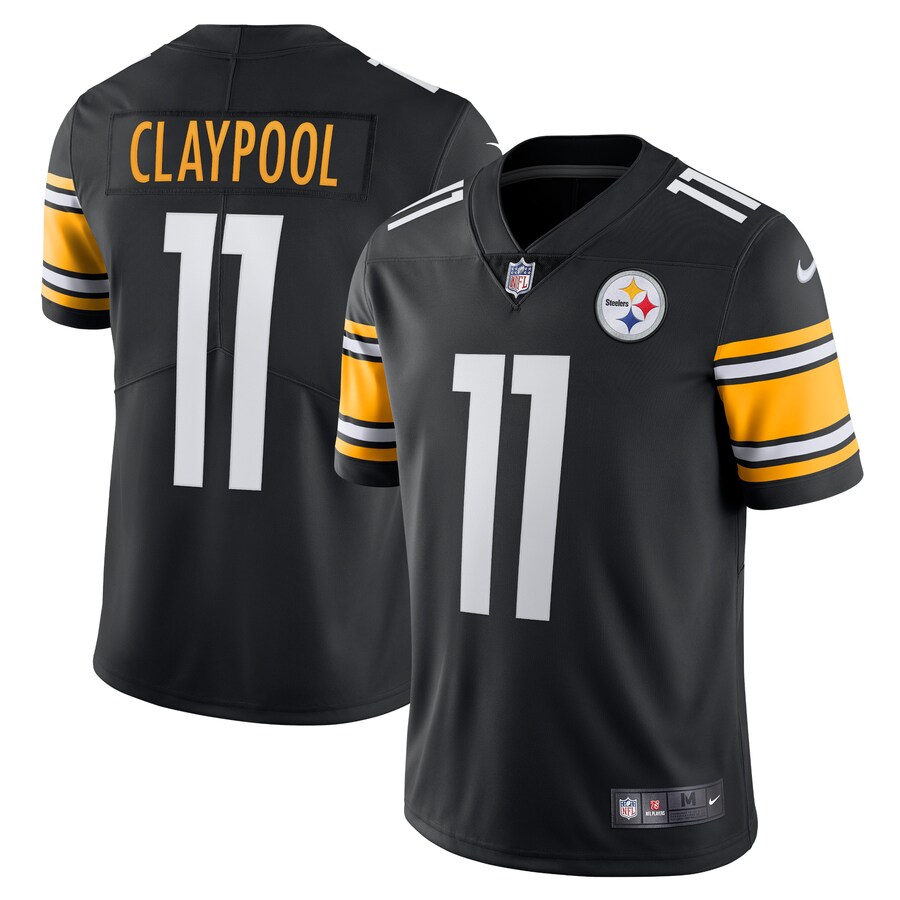 Men's Pittsburgh Steelers Chase Claypool Nike Black Vapor Limited Player Jersey - ujerseystore