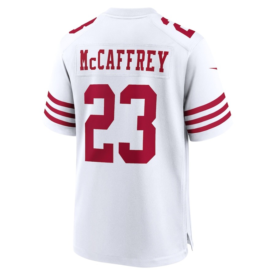 Men's San Francisco 49ers Christian McCaffrey Nike White Game Player Jersey - ujerseystore