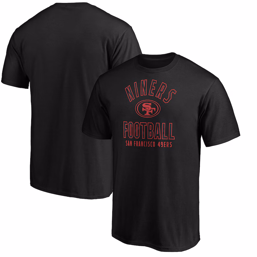 Men's San Francisco 49ers Black Nickname Arc T-Shirt - ujerseystore