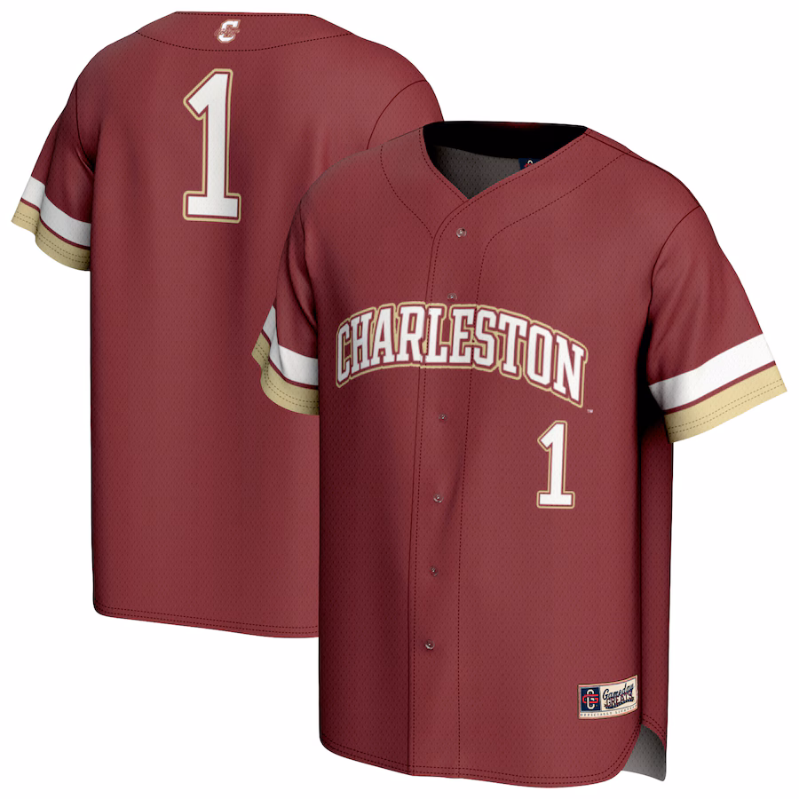 Unisex GameDay Greats #1 Maroon Charleston Cougars Lightweight Collegiate Baseball Fashion Jersey - ujerseystore