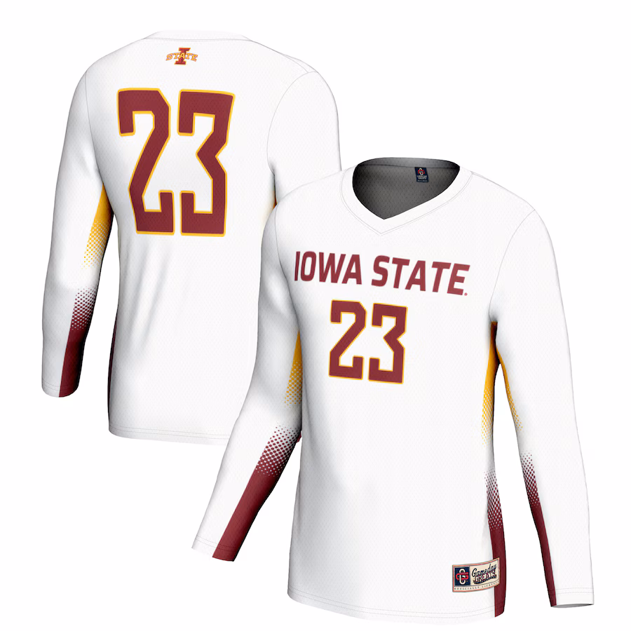 Youth GameDay Greats #23 White Iowa State Cyclones Lightweight Women's Volleyball Jersey - ujerseystore