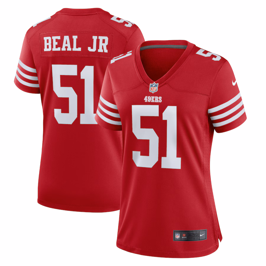 Women's San Francisco 49ers Robert Beal Jr Nike  Scarlet  Game Jersey - ujerseystore
