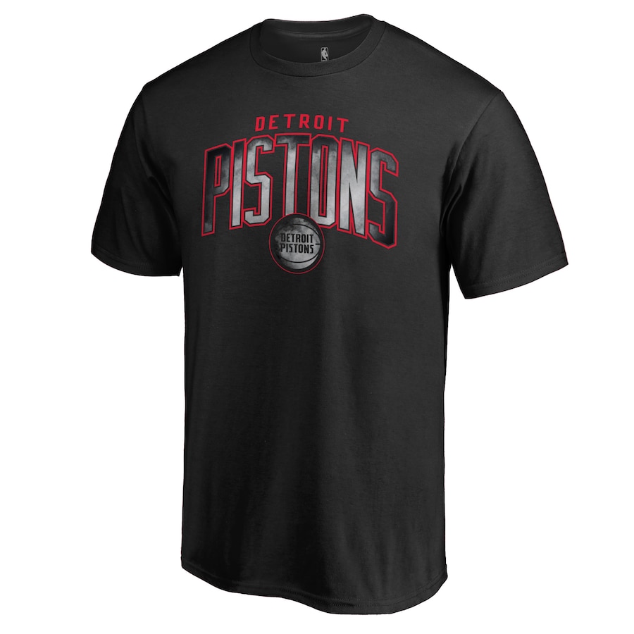 Men's Detroit Pistons Black Arch Smoke T-Shirt - ujerseystore