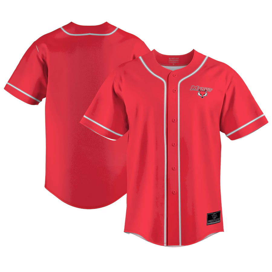 Youth ProSphere  Red Marist Red Foxes  Baseball Jersey - ujerseystore