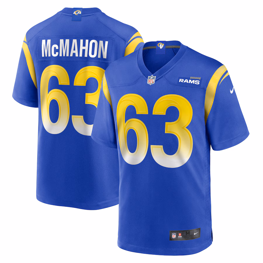 Men's Los Angeles Rams Dylan McMahon Nike Royal Team Game Jersey - ujerseystore