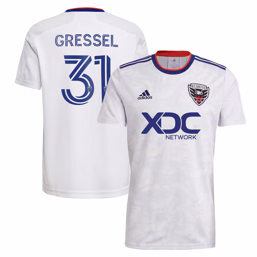 Men's D.C. United Julian Gressel adidas White 2022 The Marble Replica Player Jersey - ujerseystore