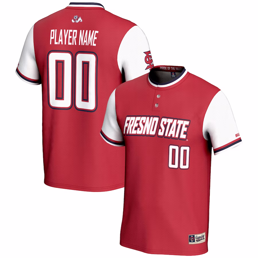 Fresno State Bulldogs GameDay Greats Youth NIL Pick-A-Player Lightweight Softball Jersey - Red - ujerseystore