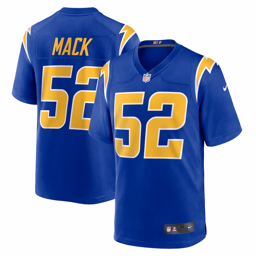 Men's Los Angeles Chargers Khalil Mack Nike Royal Alternate Game Jersey - ujerseystore