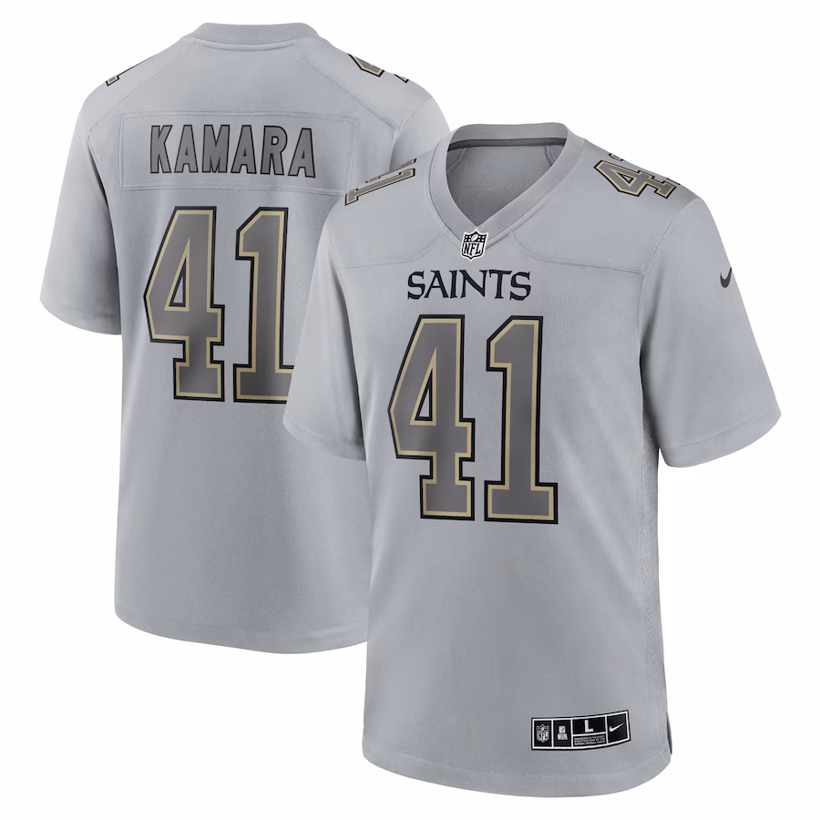 Men's New Orleans Saints Alvin Kamara Nike Gray Atmosphere Fashion Game Jersey - ujerseystore