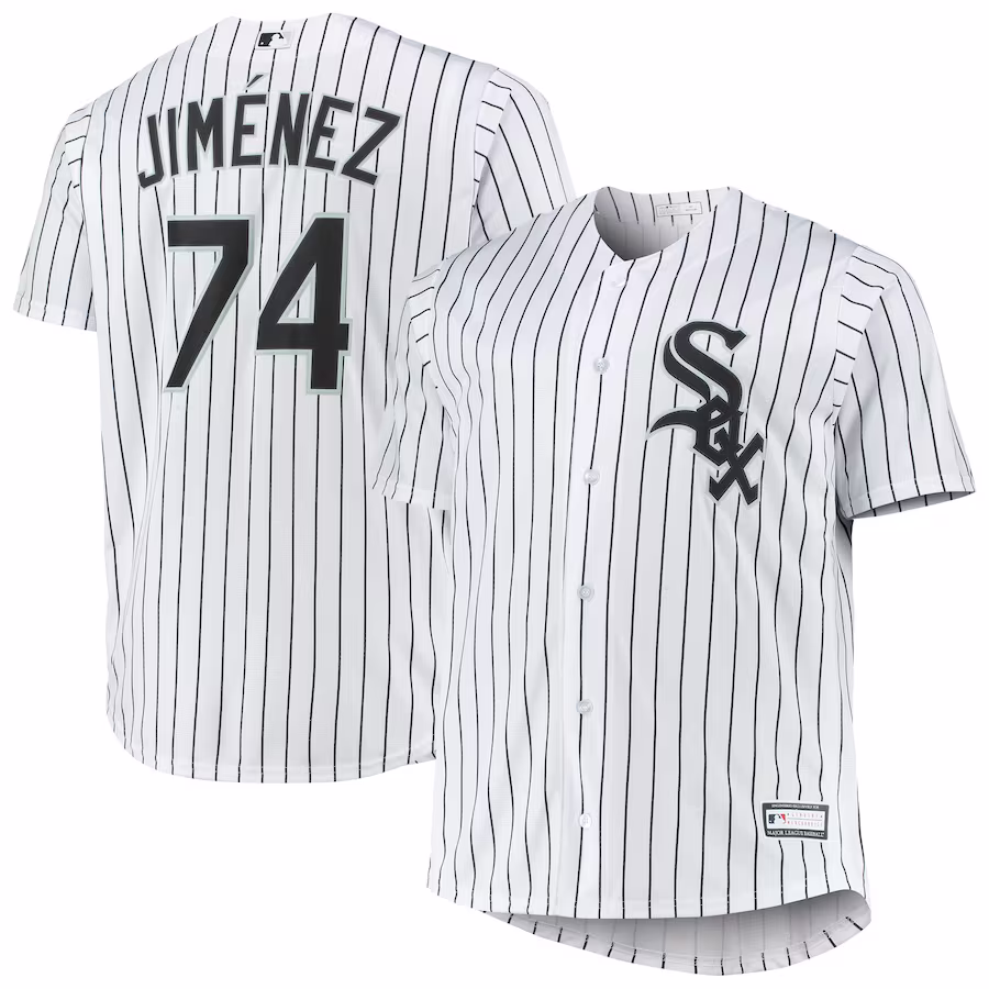 Men's Chicago White Sox Eloy Jimenez White Big & Tall Replica Player Jersey - ujerseystore