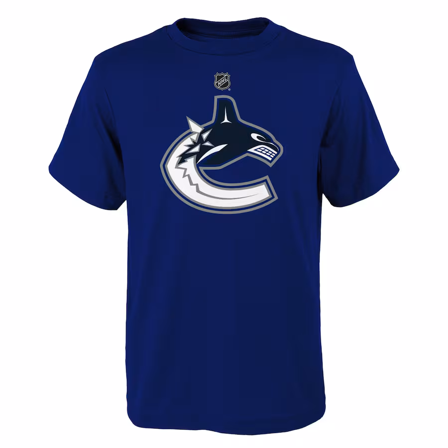 Youth Vancouver Canucks Blue Primary Logo T-Shirt - ujerseystore