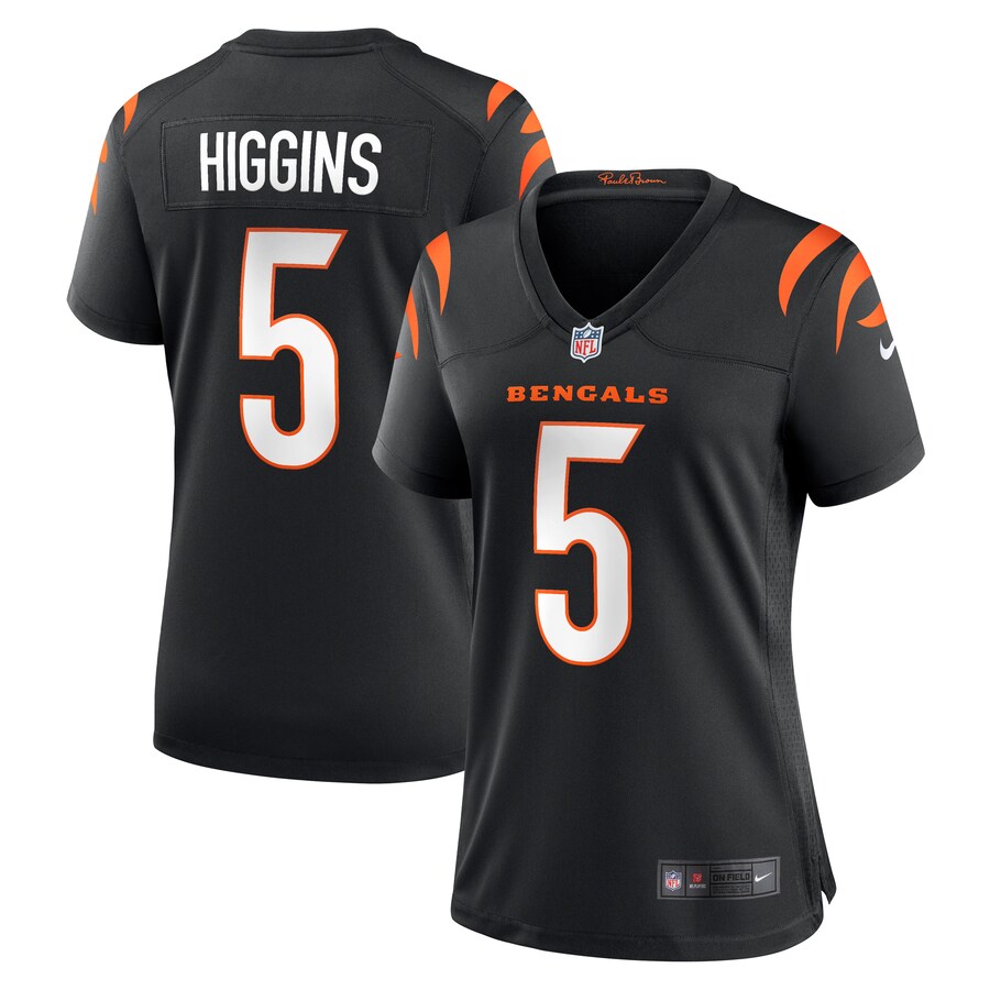 Women's Cincinnati Bengals Tee Higgins Nike Black Game Player Jersey - ujerseystore