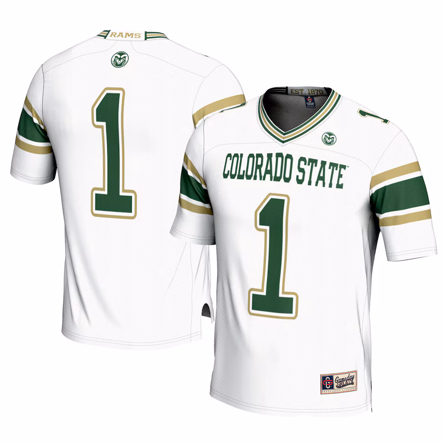 Youth GameDay Greats #1 White Colorado State Rams Football Jersey - ujerseystore