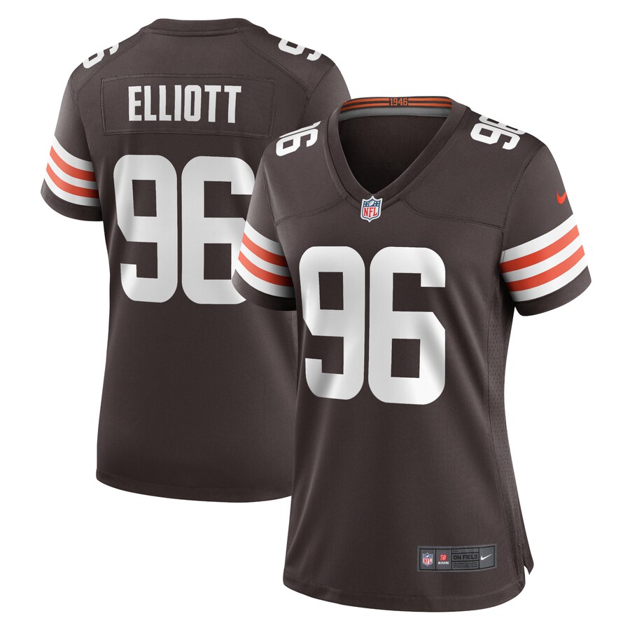 Women's Cleveland Browns Jordan Elliott Nike Brown Game Jersey - ujerseystore