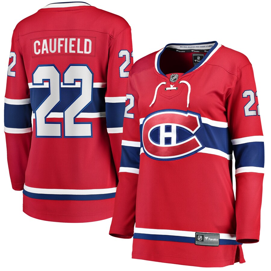 Women's Montreal Canadiens Cole Caufield Fanatics Branded Red 2017/18 Home Breakaway Replica Jersey - ujerseystore