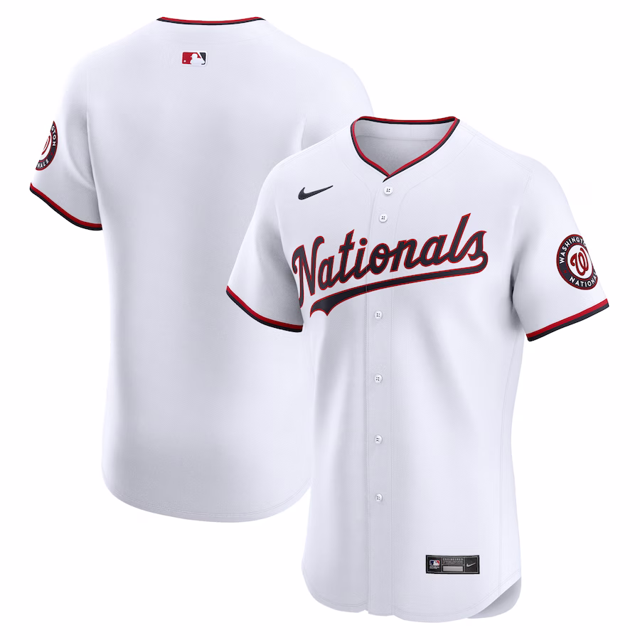 Men's Washington Nationals Nike White Home Elite Jersey - ujerseystore