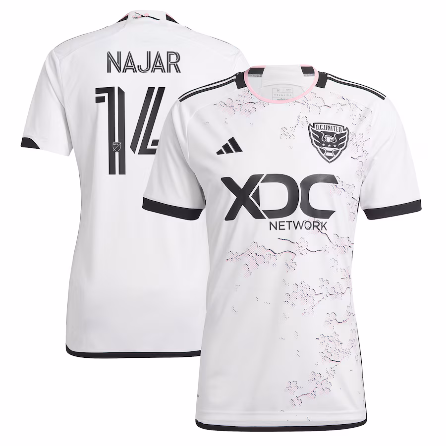 Men's D.C. United Andy Najar adidas White 2023 The Cherry Blossom Kit Replica Player Jersey - ujerseystore