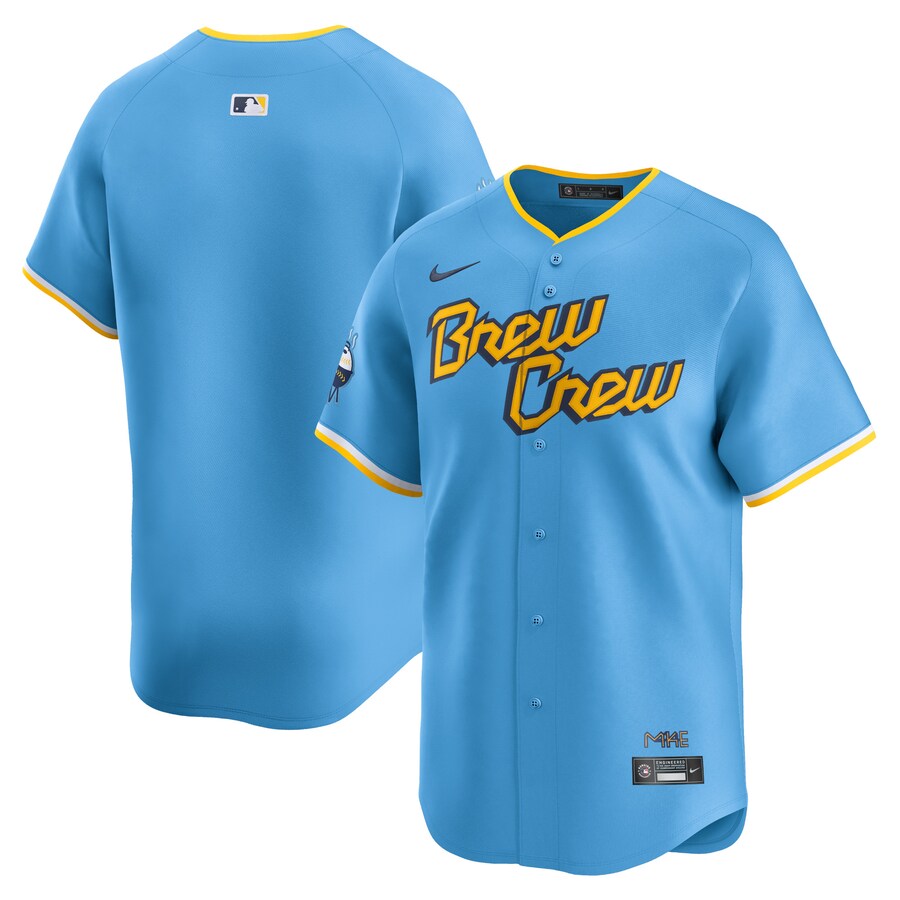 Men's Milwaukee Brewers  Nike Powder Blue City Connect Limited Jersey - ujerseystore