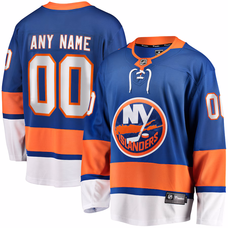 Men's New York Islanders Fanatics Blue Home Breakaway Custom Jersey - ujerseystore