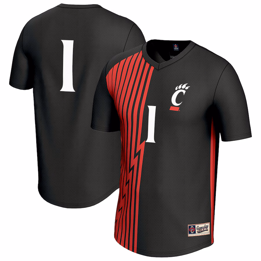Youth GameDay Greats #1 Black Cincinnati Bearcats Lightweight Collegiate Soccer Fashion Jersey - ujerseystore