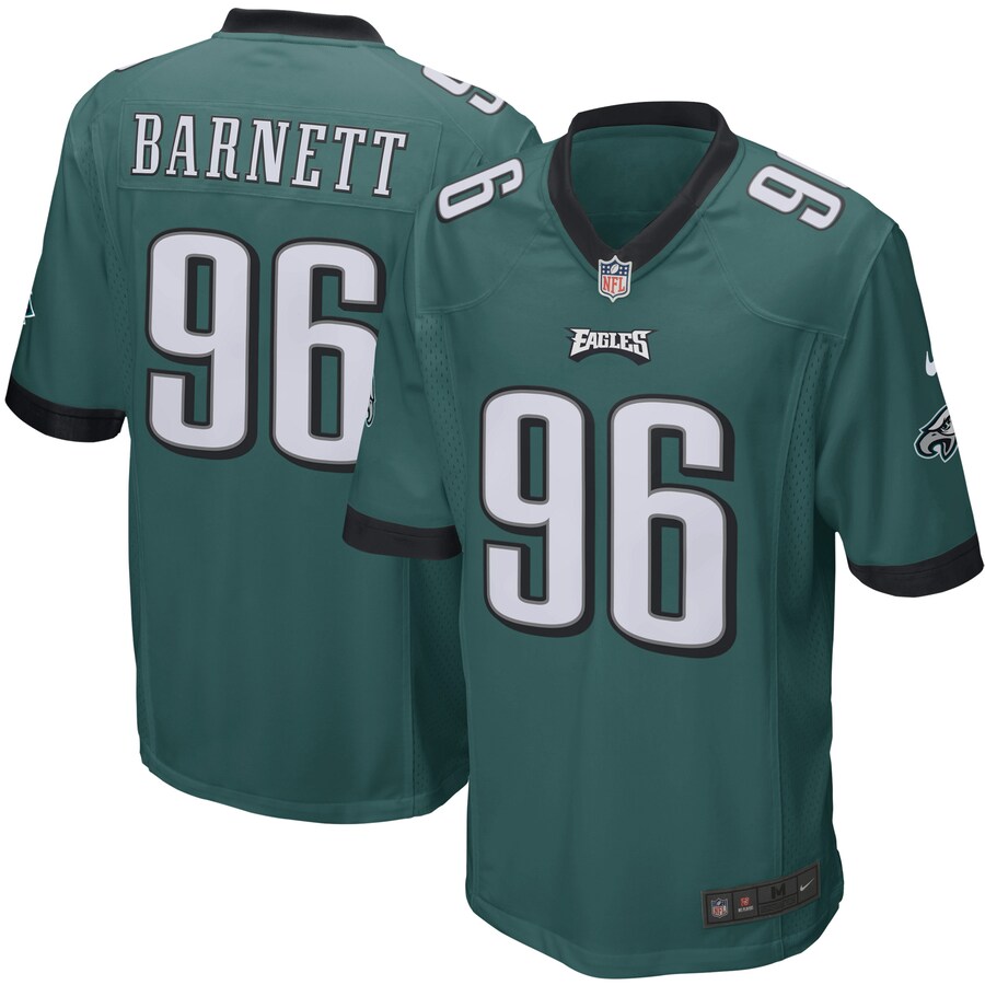 Men's Philadelphia Eagles Derek Barnett Nike Green Game Jersey - ujerseystore