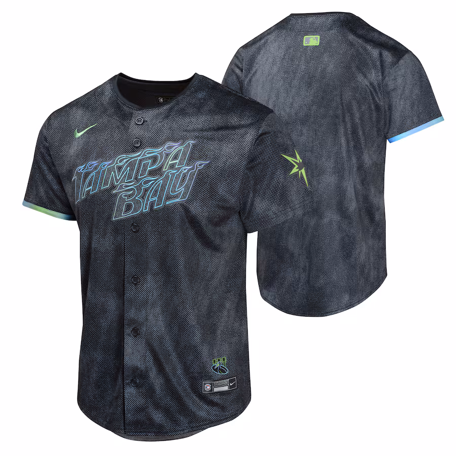 Youth Tampa Bay Rays Nike Black 2024 City Connect Limited Jersey - ujerseystore