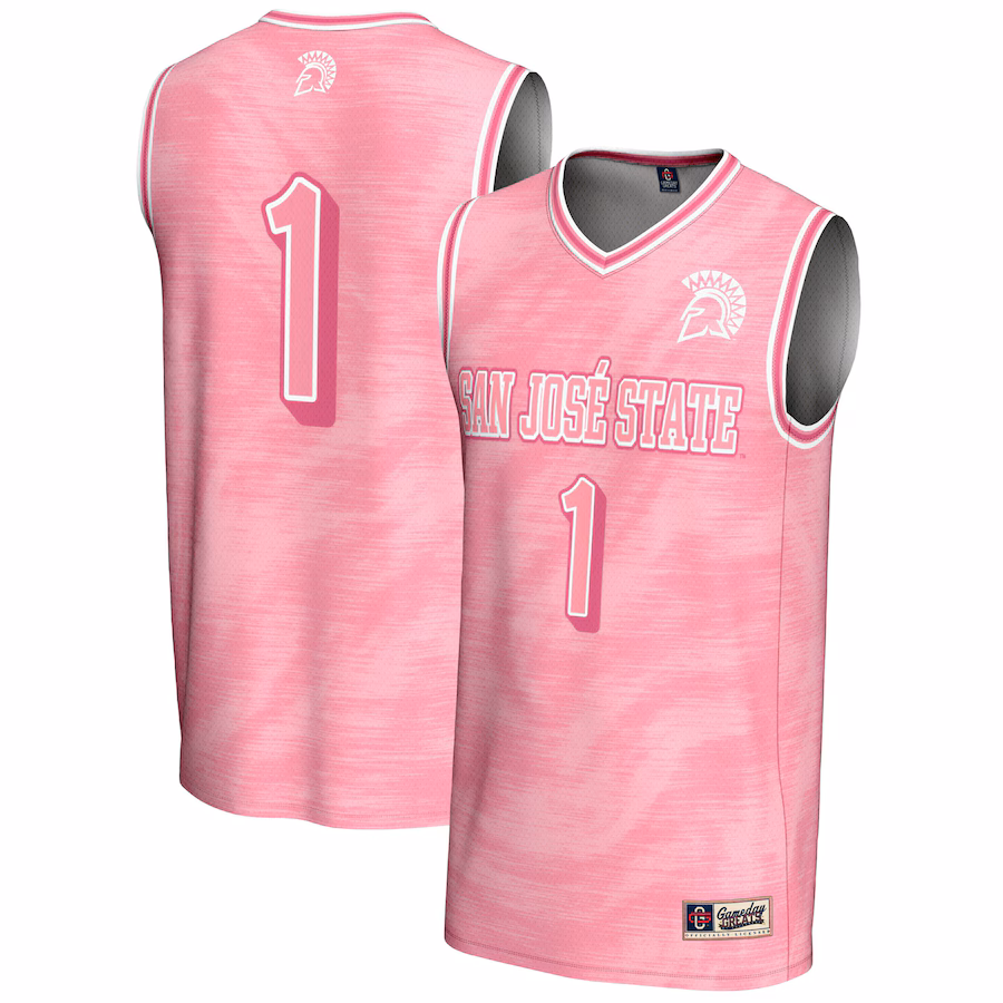 Unisex GameDay Greats #1 Pink San Jose State Spartans Lightweight Basketball Jersey - ujerseystore